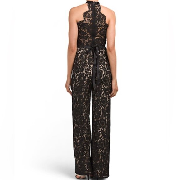 Lotus Threads Floral Lace High Neck Embellished Jumpsuit - NWT Size 6 - Picture 5 of 5